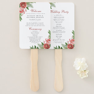 Terracotta Floral Pine Bough Foliage Wedding Handwaaier