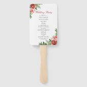 Terracotta Floral Pine Bough Foliage Wedding Handwaaier (Achterkant)