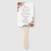 Terracotta Floral Pine Bough Foliage Wedding Handwaaier (Voorkant)