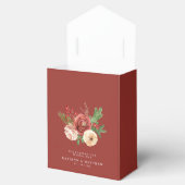 Terracotta Floral Pine Bough Weddenschap Bedankt Bedankdoosjes (Geopend)