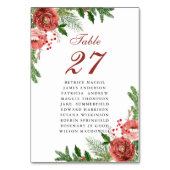 Terracotta Floral Ping Bough Wedding Guest Name Kaart (Achterkant)