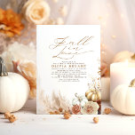 Terracotta Floral Pumpkins Herfst Vrijgezellenfees Kaart<br><div class="desc">Met een natuurlijk uiterlijk en gevoel is deze herfst-geïnspireerde uitnodiging precies wat je moet sturen voor je vrijgezellenfeest. De terracotta kleuren en de oortige tinten combineren met waterverf pompoenen en botanische bloemen om een roestachtig gevoel toe te voegen, terwijl de romantische typografie het zeer gesofisticeerd maakt. De keuze is perfect...</div>