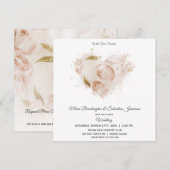 *~* Terracotta Floral QR RSVP Art AR26 Wedding Kaart (Voorkant / Achterkant)