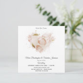 *~* Terracotta Floral QR RSVP Art AR26 Wedding Kaart (Staand voorkant)