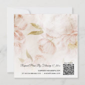 *~* Terracotta Floral QR RSVP Art AR26 Wedding Kaart (Achterkant)