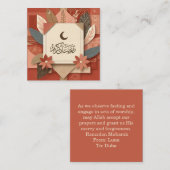 Terracotta Floral Ramadan Mubarak Notitiekaartje (Voorkant / Achterkant)