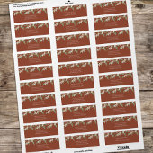 Terracotta Floral Retour Adres Aangepast Etiket