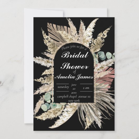 terracotta floral rustic vrijgezellenfeest kaart (Voorkant)