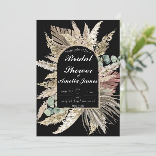 terracotta floral rustic vrijgezellenfeest kaart (Staand voorkant)