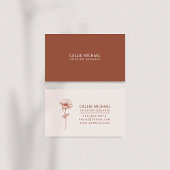 Terracotta Floral Visitekaartje