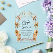 Terracotta Floral Vrijgezellenfeest Acryl Uitnodigingen (Insitu (Huwelijk))