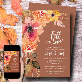 Terracotta Floral Vrijgezellenfeest Kaart