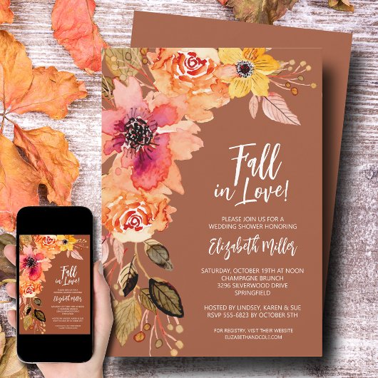 Terracotta Floral Vrijgezellenfeest Kaart