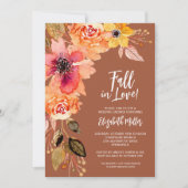 Terracotta Floral Vrijgezellenfeest Kaart (Voorkant)