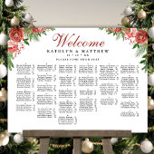 Terracotta Floral Wedding Alfabetical Seating Poster