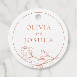 Terracotta Floral Wedding Bedankjes Labels