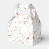 Terracotta Floral Wedding Bedankt Bedankdoosjes (Achterkant)