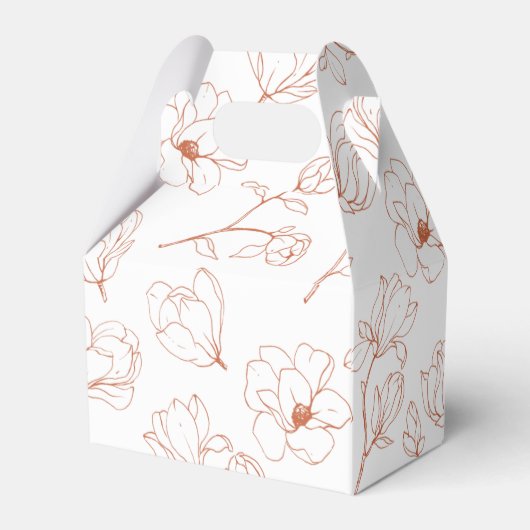 Terracotta Floral Wedding Bedankt Bedankdoosjes (Achterkant)