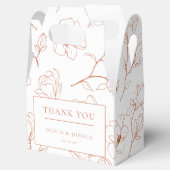 Terracotta Floral Wedding Bedankt Bedankdoosjes (Geopend)