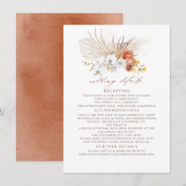 Terracotta Floral Wedding Details Kaart