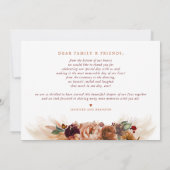 Terracotta Floral Wedding Foto Collage Hartelijk d Bedankkaart (Achterkant)