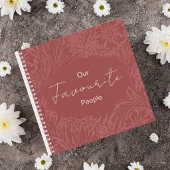 Terracotta Floral Wedding Guest Book Notitieboek