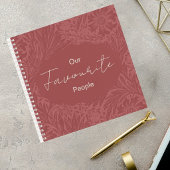 Terracotta Floral Wedding Guest Book Notitieboek
