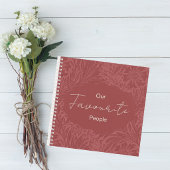 Terracotta Floral Wedding Guest Book Notitieboek