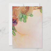 Terracotta Floral Wedding Invitation Kaart (Achterkant)