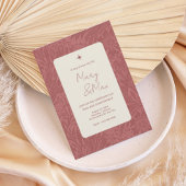 Terracotta Floral Wedding Invitation Kaart
