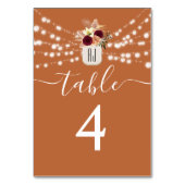 Terracotta Floral Wedding Kaart (Achterkant)