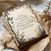 Terracotta Floral Wedding Kaart