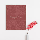 Terracotta Floral Wedding Poster