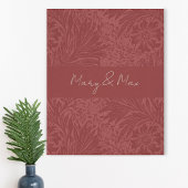 Terracotta Floral Wedding Poster