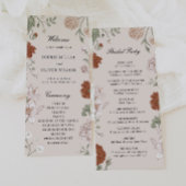 Terracotta Floral Wedding Programma Sjabloon