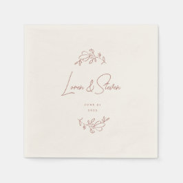 Terracotta Floral Wedding Servet