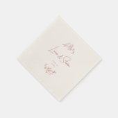 Terracotta Floral Wedding Servet (Hoek)