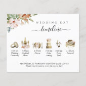 Terracotta Floral Wedding Tijdschema en Programma (Voorkant)