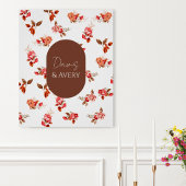 Terracotta Floral Wedding Welcome Poster