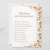 Terracotta Floral Who Knows the Couple Best Game (Voorkant)