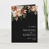 Terracotta Floral Wildflower Black Wedding (Voorkant)