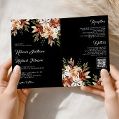 Terracotta Floral Wildflower Black Wedding