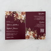 Terracotta Floral Wildflower Burgundy Wedding (Binnen)