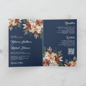 Terracotta Floral Wildflower Navy Blue Wedding (Binnen)