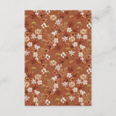 Terracotta Floral Wildflower Sage Green Wedding Informatiekaartje (Achterkant)