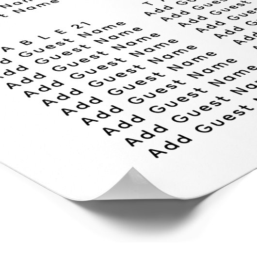 Terracotta Floral Winter Wedding 30 Table Seating Poster (Hoek)