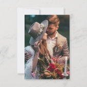 Terracotta Florals Foto Love Bedankt Wedding (Achterkant)