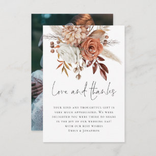 Terracotta Florals Foto Love Bedankt Wedding