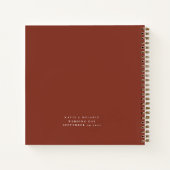 Terracotta Florals Lesbian Wedding Guest Book Notitieboek (Achterkant)