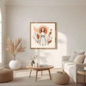 Terracotta Flow – Botanische Abstracte Balans I Poster